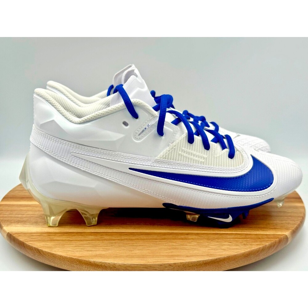 NIKE Vapor Edge Elite 360 2 Football Cleats Men's Size 9 White/Royal Blue NEW!